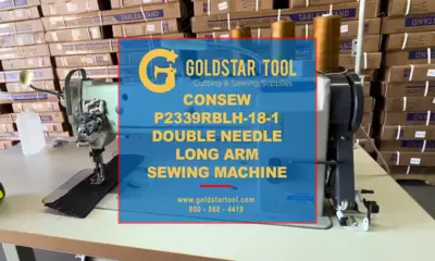 Product Showcase - Consew P2339RBLH-18-1 Double Needle, Long Arm Sewing Machine